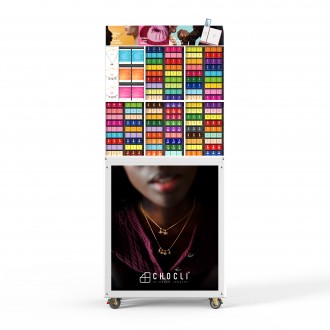 Display in acrilico con trolley aereo CHOCLI 